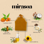 Gurkmeja & Tea Tree - tvål - Mirasoa Cares